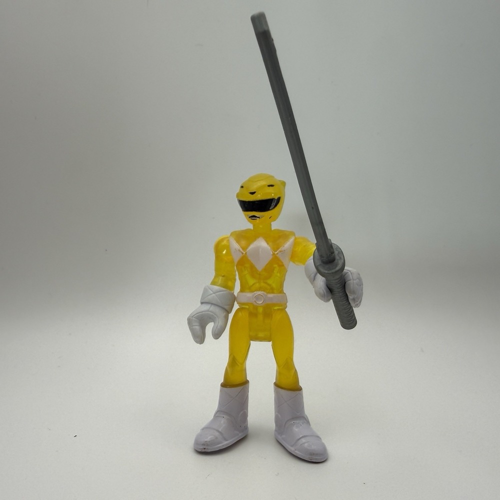 Fisher Price Imaginext Yellow Power Rangers Figure Translucent Action Fig